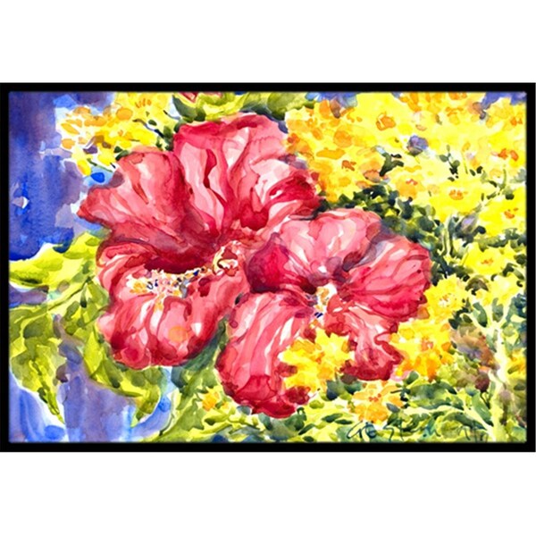 Jensendistributionservices 24 x 36 in. Flower - Hibiscus Indoor Or Outdoor Mat MI2556677 - main